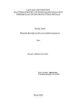 Essays 'Mana kā skolotāja sociāli emocionālā kompetence', 1.