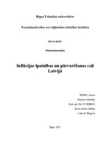 Research Papers 'Inflācijas īpatnības un pārvarēšanas ceļi Latvijā', 1.