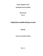 Research Papers 'Vietējā tūrisma attīstība Mārupes novadā', 1.