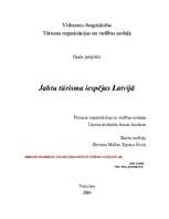 Research Papers 'Jahtu tūrisma iespējas Latvijā', 1.