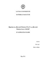 Term Papers 'Migrācija no "Microsoft Windows NT 4.0" uz "Microsoft Windows Server 2008 R2"', 1.