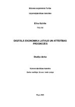 Research Papers 'Digitālā ekonomika Latvijā un attīstības prognozes', 1.
