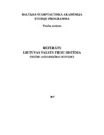 Summaries, Notes 'Lietuvas Valsts tiesu sistēma tiesību aizsardzības iestādes', 1.