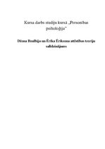 Research Papers 'Džona Boulbija un Ērika Ēriksona attīstības teoriju salīdzinājums', 1.