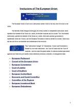 Presentations 'European Union Institutions', 10.