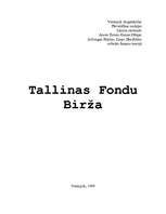 Research Papers 'Tallinas Fondu birža', 1.