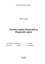 Research Papers 'Tūrisma iespējas Daugavpilī un Daugavpils rajonā', 1.