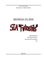 Business Plans 'SIA "Fotostils" biznesa plāns', 1.