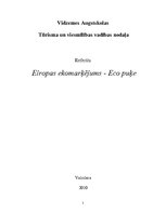 Research Papers 'Eiropas ekomarķējums - ekopuķe', 1.