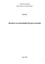 Research Papers 'Bezdarbs un nodarbinātība Eiropas Savienībā', 1.