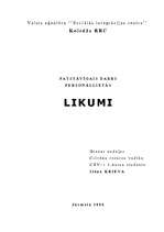 Research Papers 'Likumi', 1.