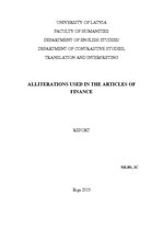 Research Papers 'Alliterations Used in the Articles of Finance', 1.