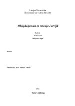 Research Papers 'Obligācijas un to emisija Latvijā', 1.