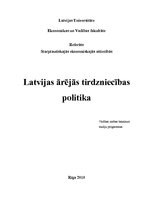 Research Papers 'Latvijas ārējās tirdzniecības politika', 1.