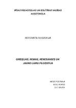 Research Papers 'Grieķijas, Romas, renesanses un jauno laiku filosofija', 1.