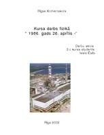 Research Papers 'Černobiļas atomelektrostacijas avārija', 1.