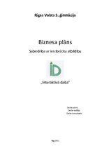 Business Plans 'Biznesa plāns ekonomikā, uzņēmējdarbībā', 1.