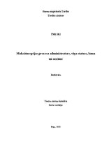 Research Papers 'Maksātnespējas procesa administrators, viņa statuss, loma un nozīme', 1.