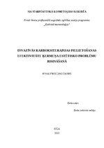 Research Papers 'Invazīvās karboksiterapijas pielietošanas efektivitāte ķermeņa estētisko problēm', 1.