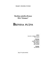 Business Plans 'Skolēnu mācību firmasSIA "Liesma" biznesa plāns', 1.