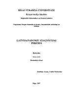 Research Papers 'Latvija padomju stagnācijas periodā', 1.