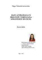 Research Papers 'Datu attēlošana un prognožu veikšana, izmantojot MS Excel', 1.