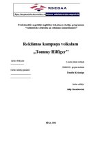 Research Papers 'Reklāmas kampaņa veikalam "Tommy Hilfiger"', 1.