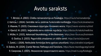 Presentations 'Nervu sistēmas arhitektūra un smadzeņu stumbrs', 16.