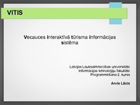 Presentations 'Vecauces interaktīvā tūrisma informācijas sistēma', 1.