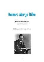 Research Papers 'Rainers Marija Rilke - biogrāfija un literārā daiļrade', 1.