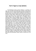 Essays 'Par Rabindranatu Tagori un viņa darbiem', 1.