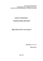 Research Papers 'Rīgas Fondu biržas raksturojums', 1.