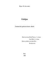 Research Papers 'Fobijas', 1.