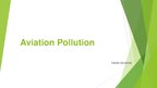 Presentations 'Aviation Pollution', 1.