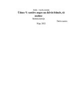 Summaries, Notes 'Ūdens sastāvs procentos augos un dzīvās būtnēs', 1.