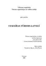 Research Papers 'Veselības tūrisms Latvijā', 1.