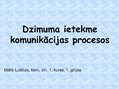 Presentations 'Dzimuma ietekme komunikācijas procesos', 1.