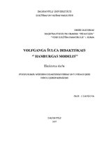 Research Papers 'Volfganga Šulca didaktiskais "Hamburgas modelis"', 1.