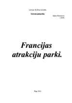 Essays 'Francijas atrakciju parki', 1.