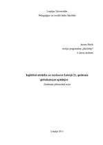 Essays 'Izglītības attīstība un tendences Latvijā 21.gadsimta globalizācijas apstākļos', 1.