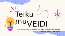 Presentations 'Teikumu veidi', 1.