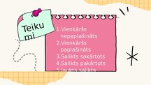 Presentations 'Teikumu veidi', 2.