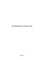 Essays 'Global Marketing Strategies', 1.