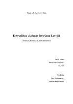 Research Papers 'E-veselības sistēmas ieviešana Latvijā', 1.