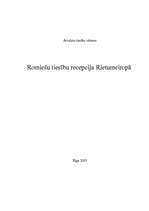 Research Papers 'Romiešu tiesību recepcija Rietumeiropā', 1.