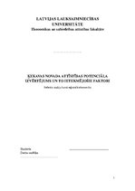 Research Papers 'Ķekavas novada attīstības potenciāla izvērtējums un to ietekmējošie faktori', 1.