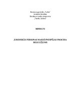 Research Papers 'Juridiskās personas maksātnespējas procesa regulējums', 1.