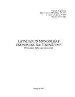 Research Papers 'Latvijas un Mongolijas ekonomikas salīdzinājums', 23.