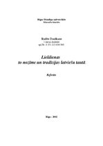 Research Papers 'Lieldienas, to nozīme un tradīcijas latviešu tautā', 1.