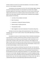 Essays 'The affect of environment on character features of the main character in D.D ,,R', 3.